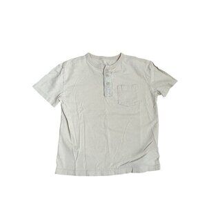 Beige Henley T-Shirt With Pocket Size S